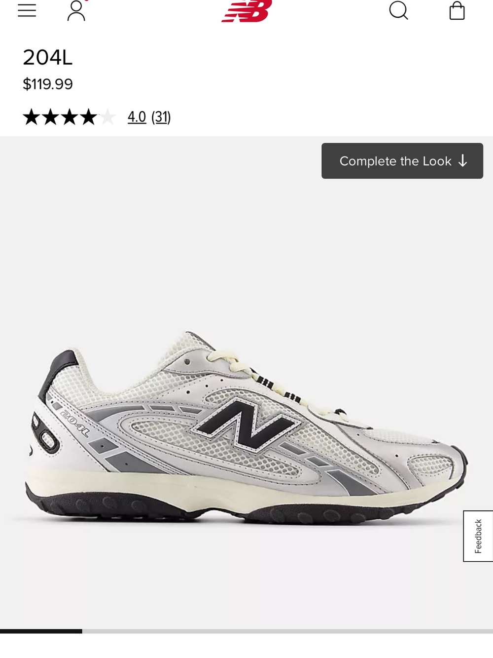 New Balance 204L Men's Sneakers - White, Gray, Black